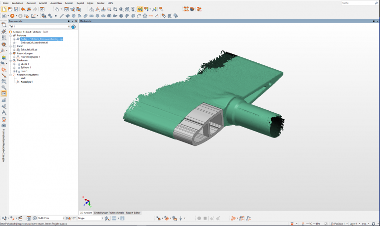 导向叶片的绿色三维 CAD 模型